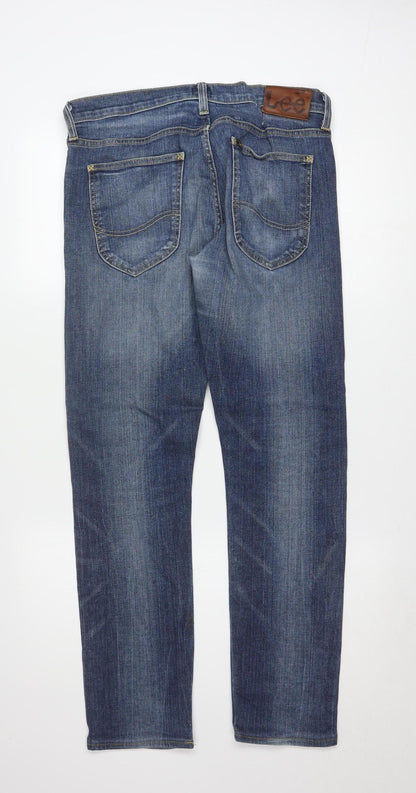 Lee Men's Blue Luke Regular Fit Straight Denim Jeans W32 L32