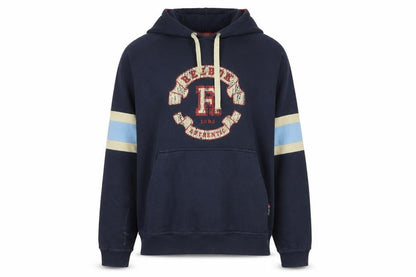 Reebok Men's Blue Pullover Hoodie L Fleece Sports Logo Vintage