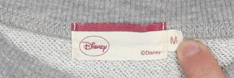 Disney Women Grey Minnie Mouse Pullover Sweatshirt Medium