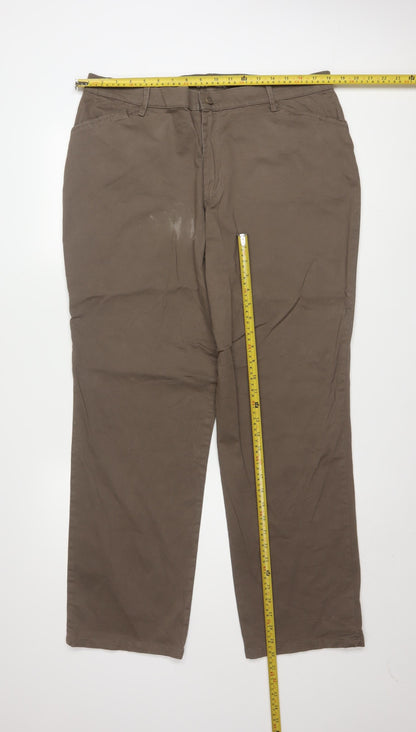 Lee Women Brown All Day Straight Leg Trousers Size 16