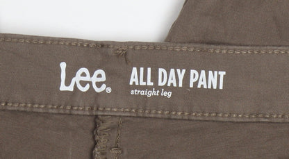Lee Women Brown All Day Straight Leg Trousers Size 16