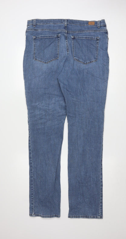Lee Women's Blue Straight Leg Denim Jeans Size 16 Regular