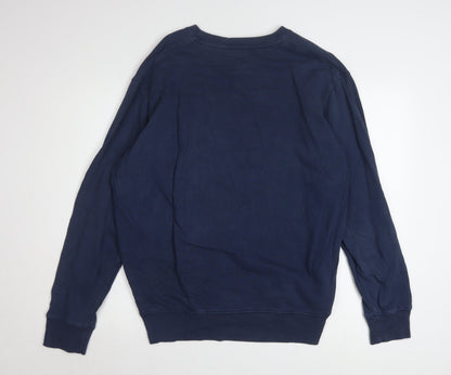 Levi's Men's Blue Crew Neck Cotton Graphic Sweatshirt Size L