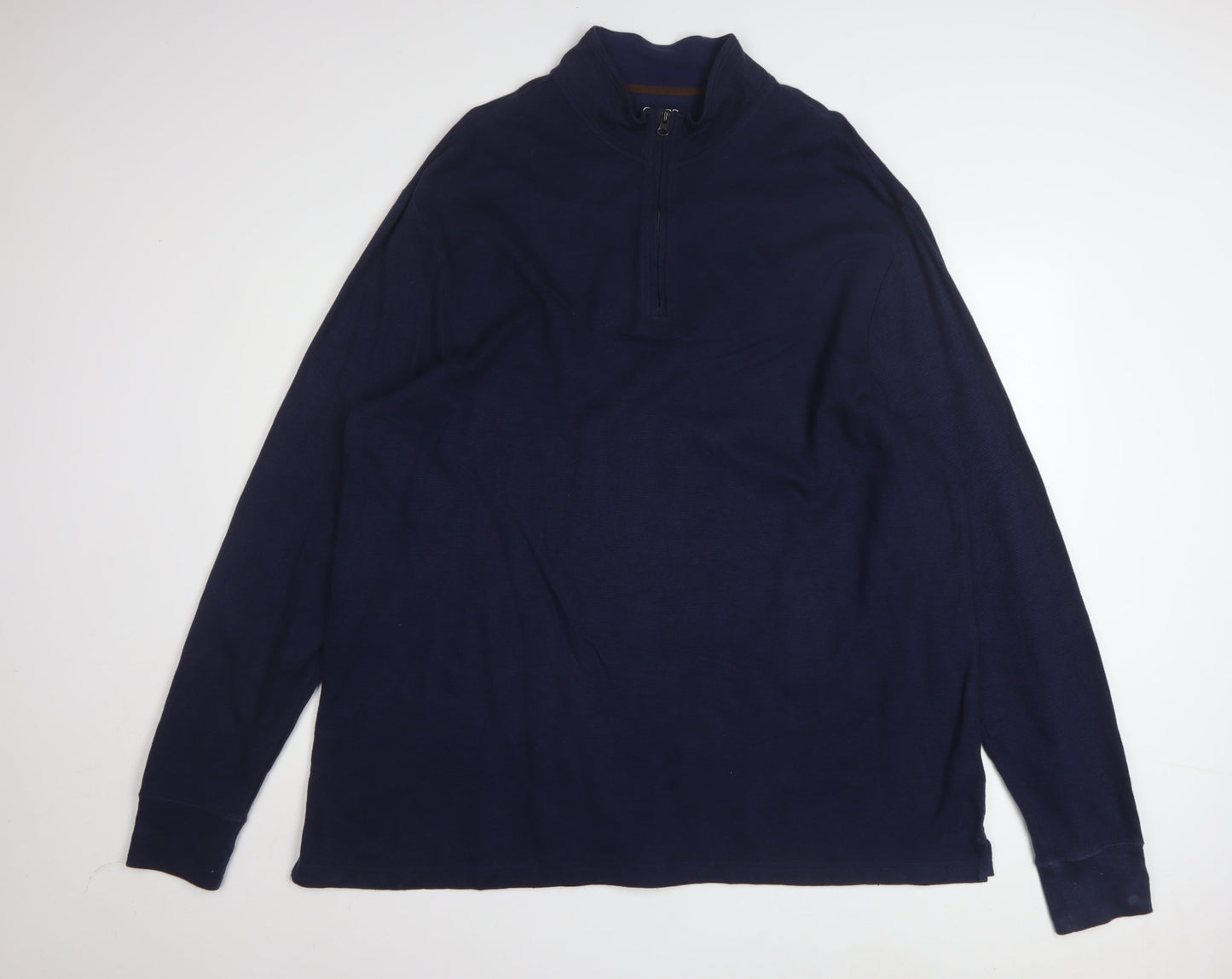 Chaps Men’s Blue 3XLT Mock Neck 1/4 Zip Pullover Sweatshirt