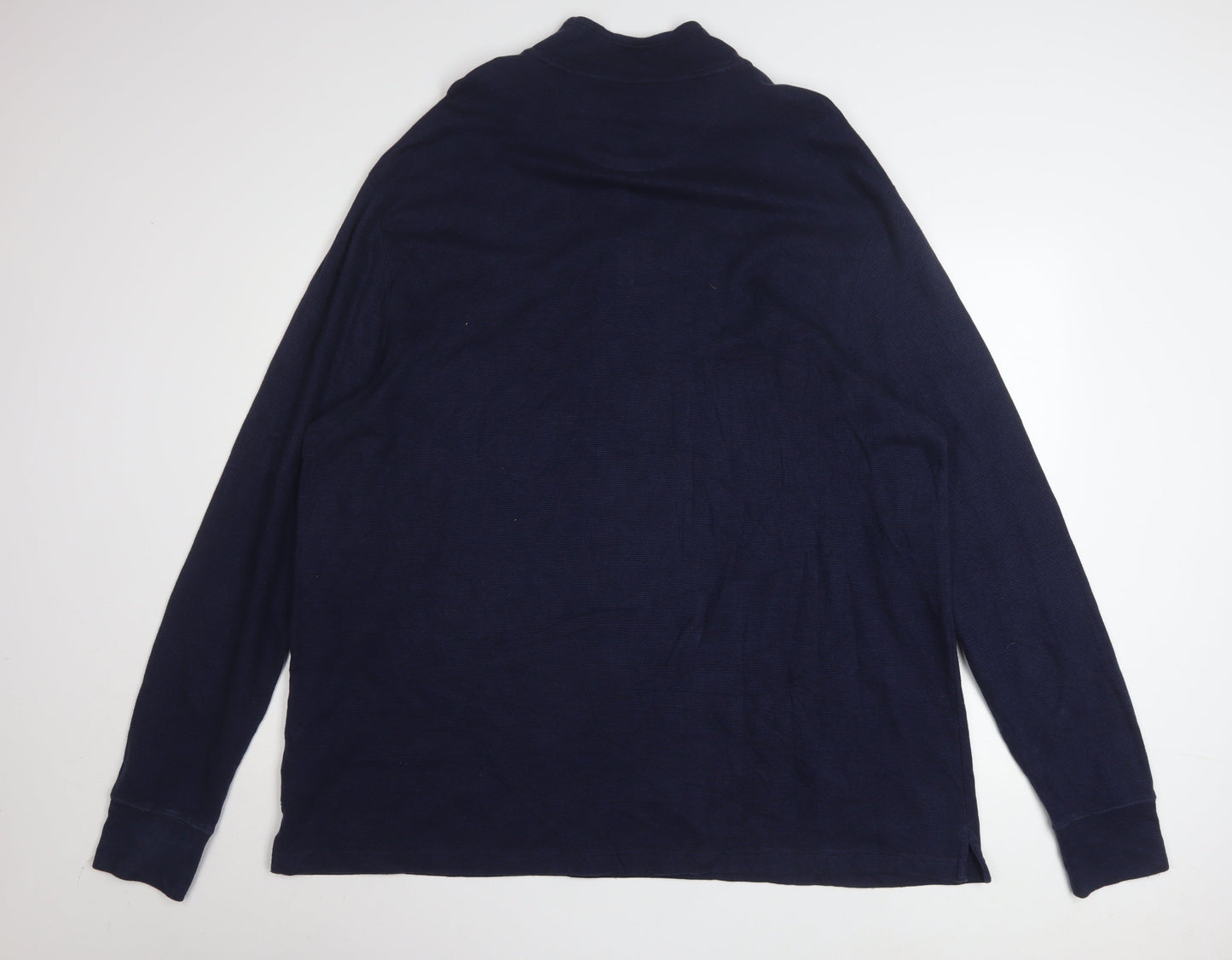 Chaps Men’s Blue 3XLT Mock Neck 1/4 Zip Pullover Sweatshirt