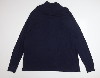 Chaps Men’s Blue 3XLT Mock Neck 1/4 Zip Pullover Sweatshirt