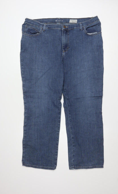 Lee Men Blue Relaxed Fit Straight Leg Denim Jeans Size 16