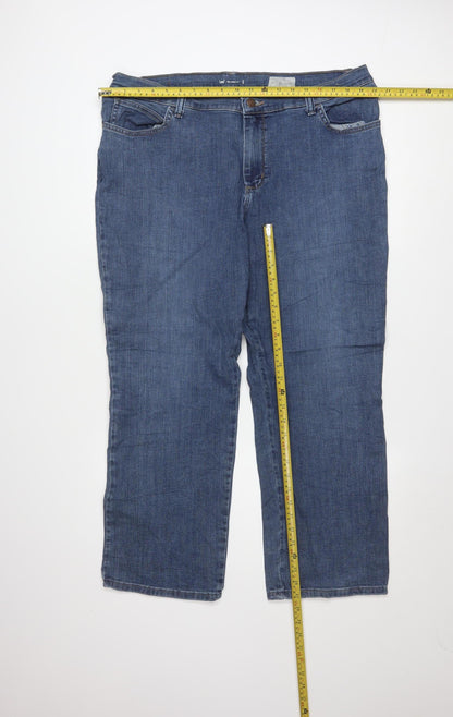 Lee Men Blue Relaxed Fit Straight Leg Denim Jeans Size 16