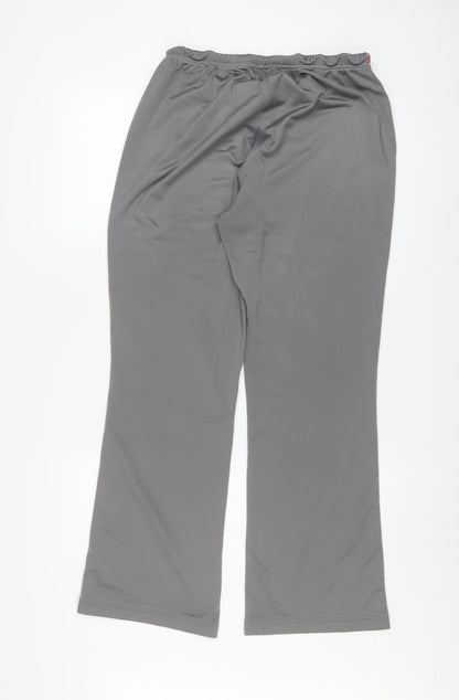 Arena Womens Grey Track Pants Size 14 Flared Elastic Waist Polyester