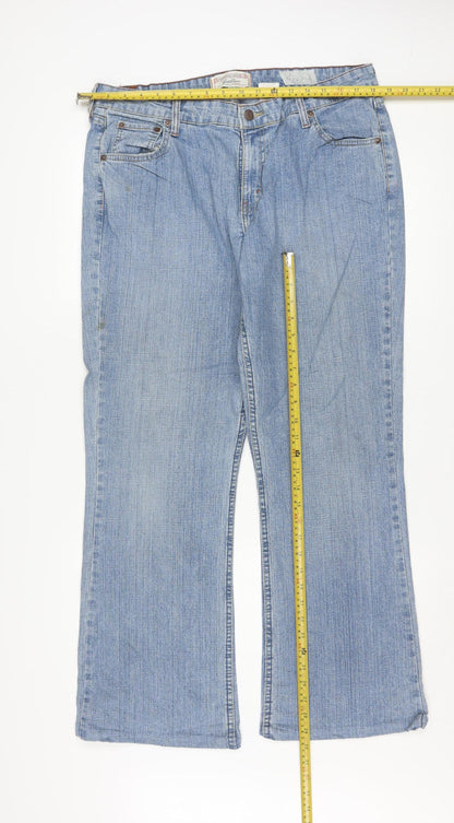 Levi Strauss Signature Women's Blue Bootcut Jeans Size 14 Low Rise