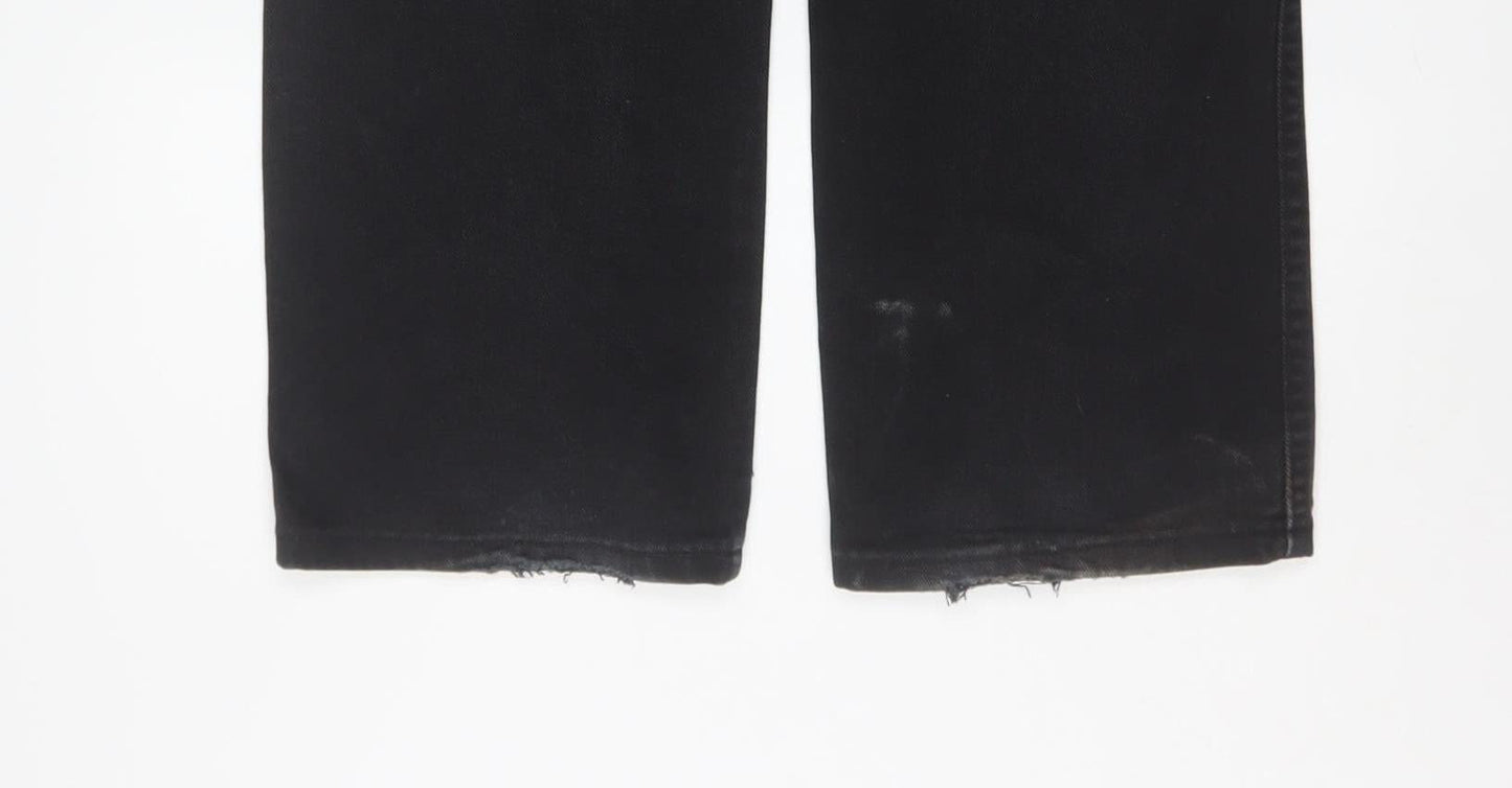 Wrangler Men's Black 36x30 Straight Leg Denim Jeans