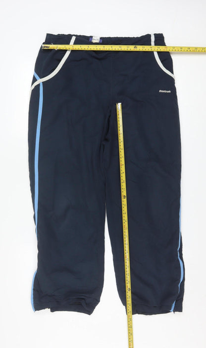 Reebok Women Blue Size 14 Track Pants Straight Leg Sports Trousers