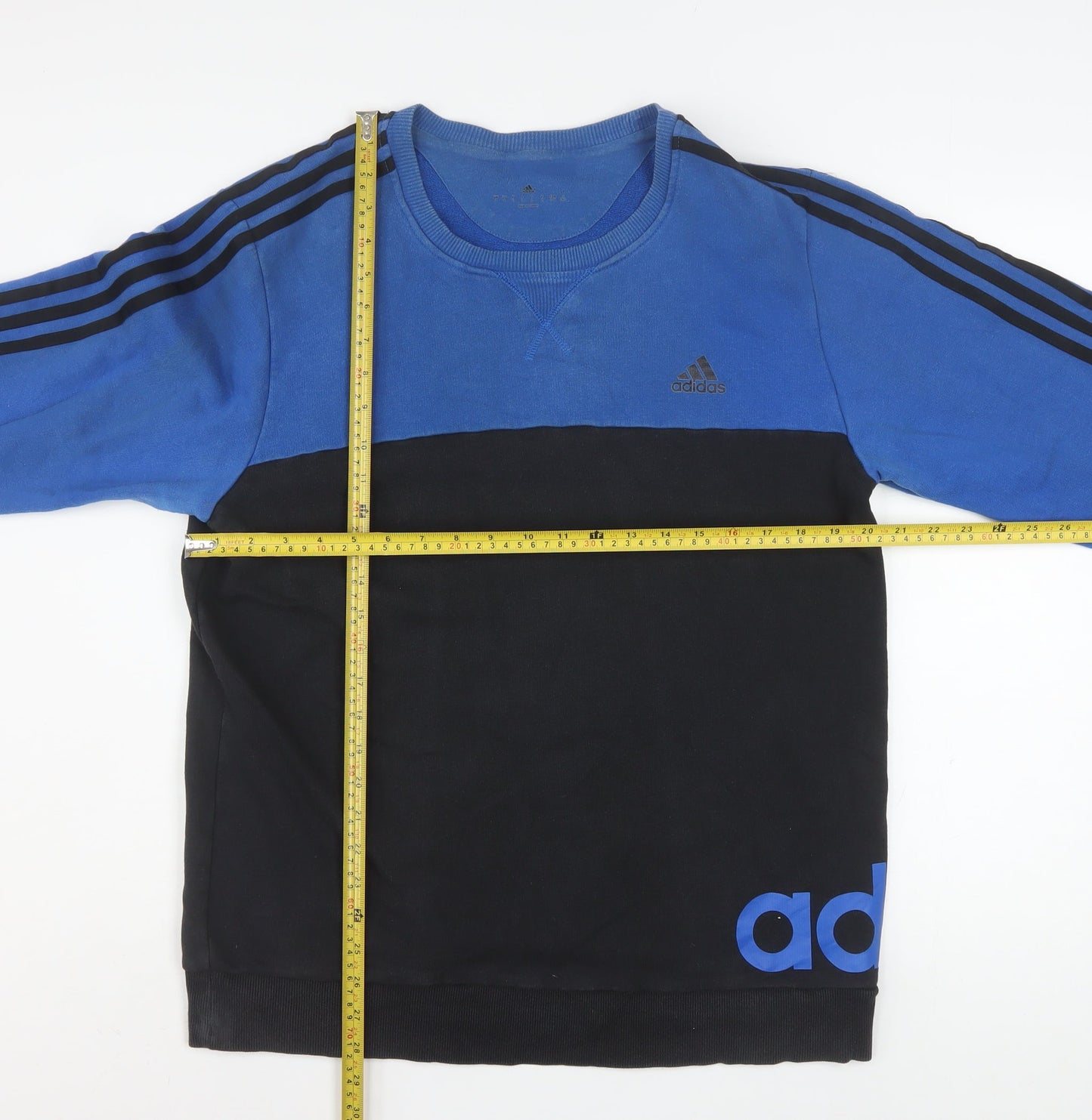 Adidas Men's Blue & Black Logo Sweatshirt Size L Pullover