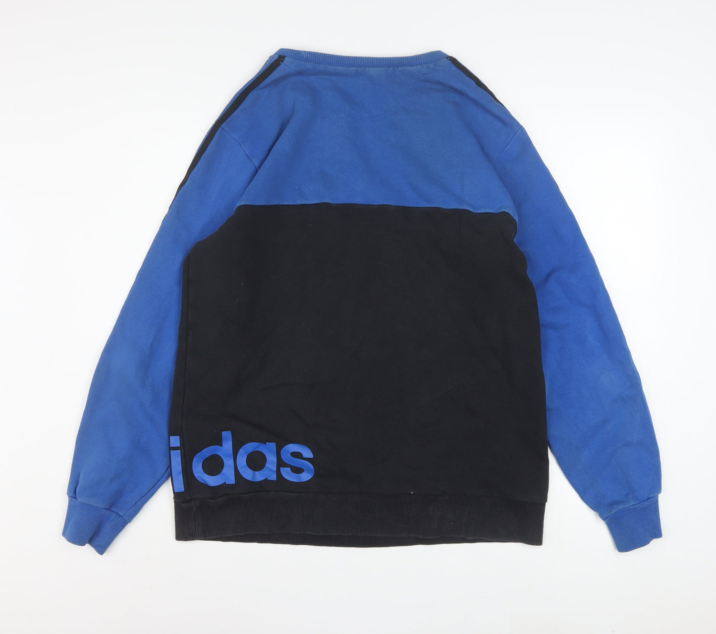 Adidas Men's Blue & Black Logo Sweatshirt Size L Pullover