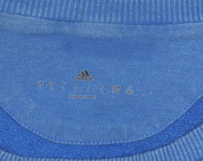 Adidas Men's Blue & Black Logo Sweatshirt Size L Pullover