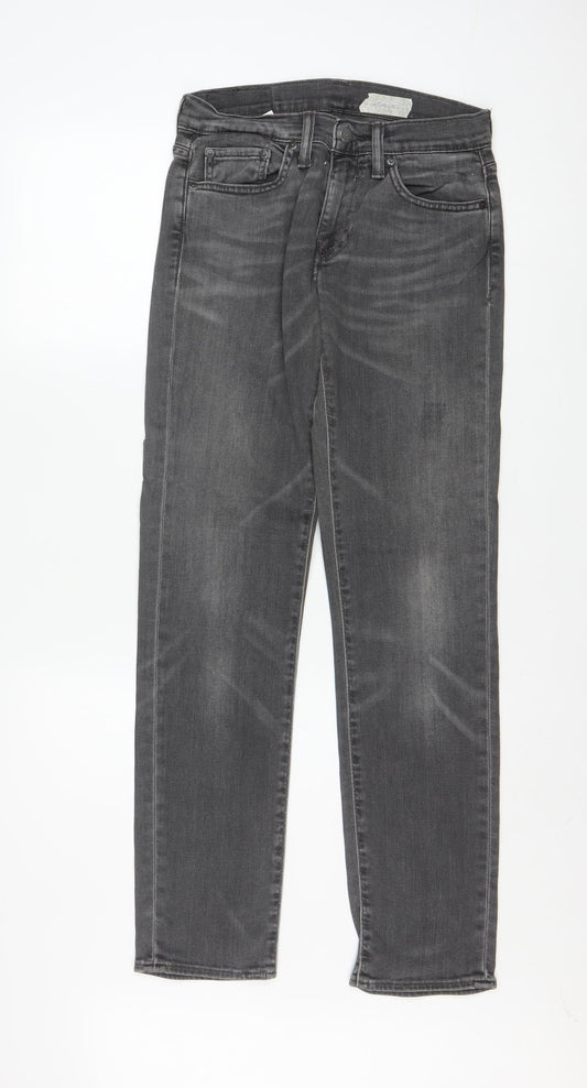 Levi's Men's Grey Slim Straight Jeans W28 L32 Stretch Denim