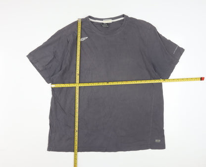 Umbro Men’s Grey 2XL Crew Neck Short Sleeve Cotton Sports T-Shirt
