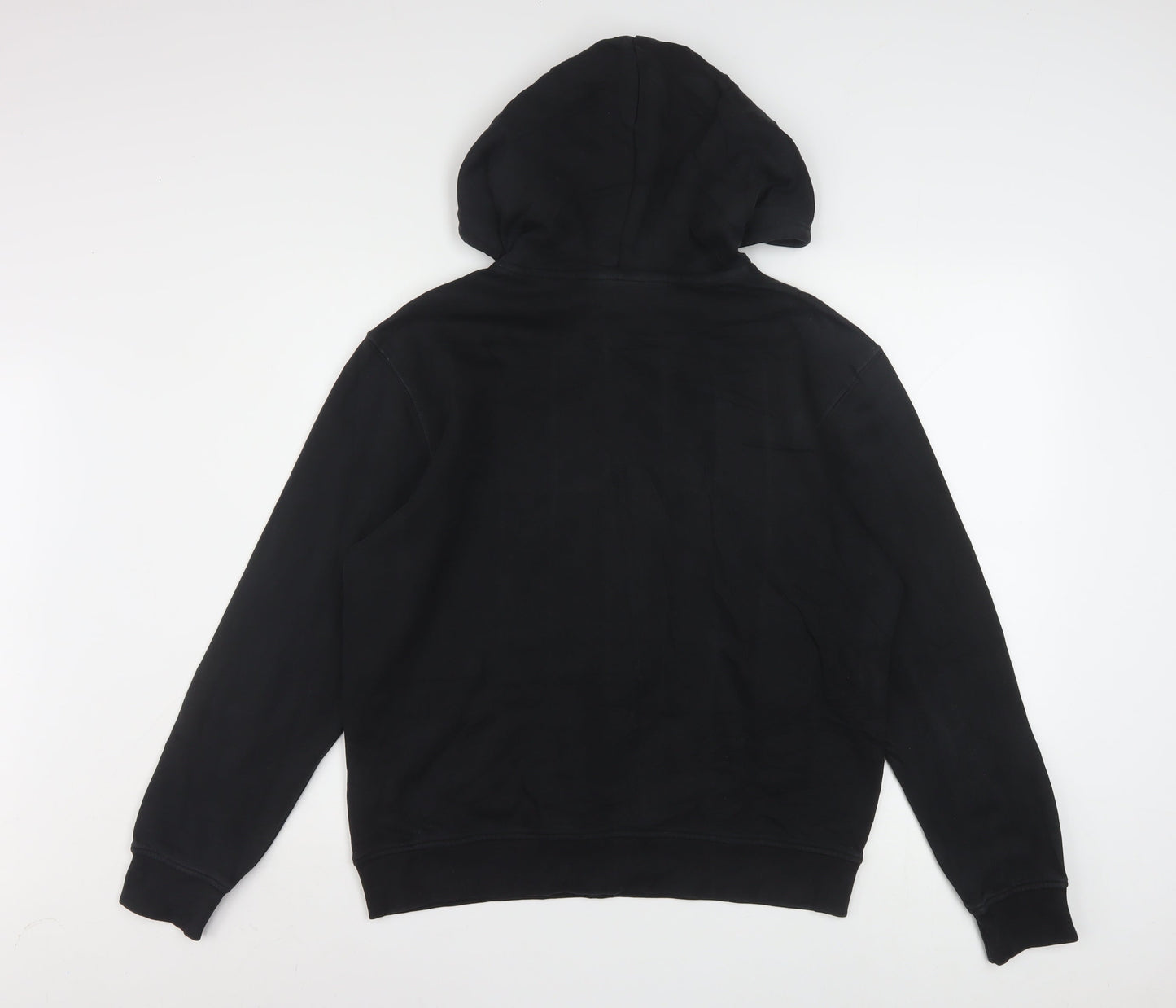 Adidas Womens Black Hoodie Size 12 Pullover Cotton Blend Casual