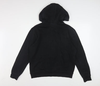 Adidas Womens Black Hoodie Size 12 Pullover Cotton Blend Casual
