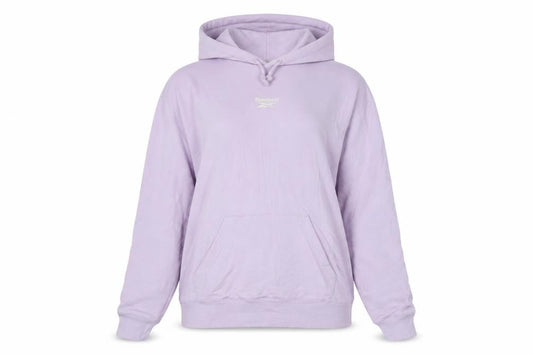 Reebok Womens Lilac Pullover Hoodie Small Cotton Blend Casual
