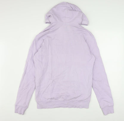 Reebok Womens Lilac Pullover Hoodie Small Cotton Blend Casual
