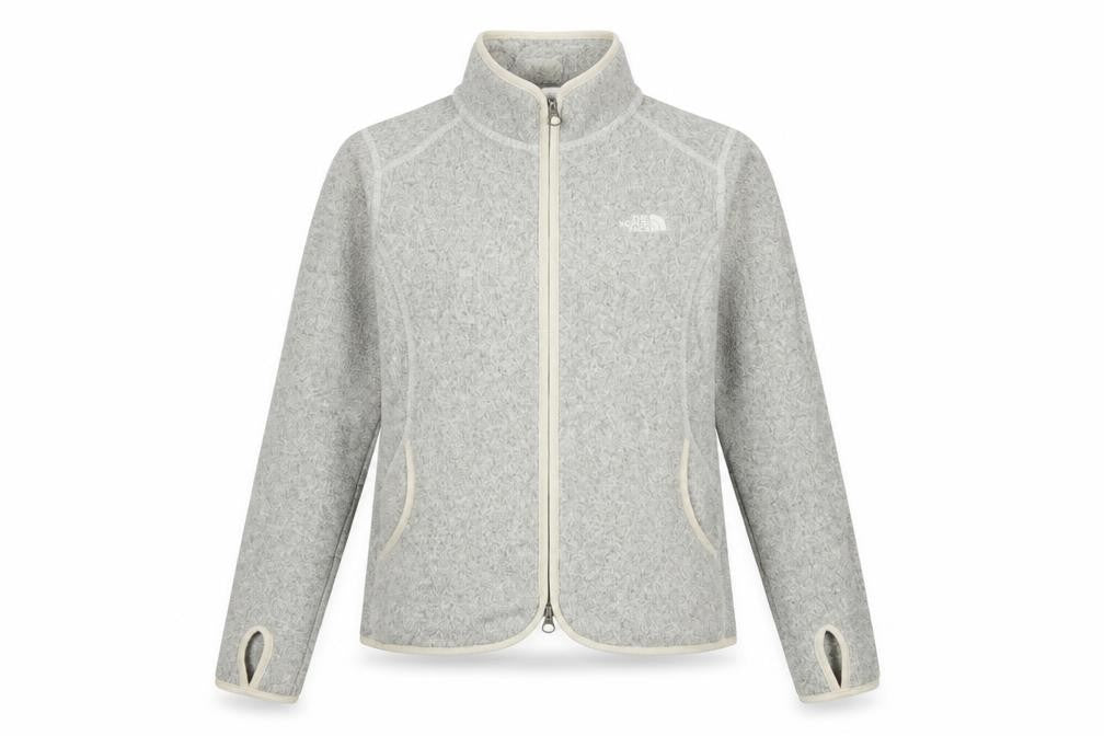 The North Face Women's Grey Fleece Full Zip Jacket Size M
