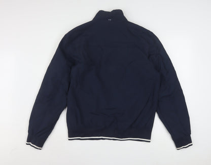 Tommy Hilfiger Men's Blue Bomber Jacket Size M Full Zip Nylon
