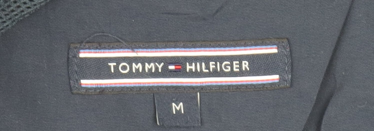 Tommy Hilfiger Men's Blue Bomber Jacket Size M Full Zip Nylon