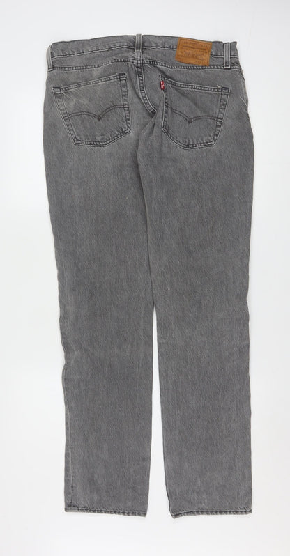 Levi Strauss & Co Men's Grey 511 Straight Fit Jeans W31 L34