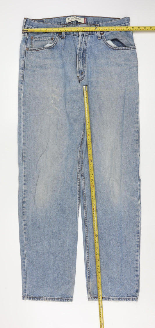 Levi's Men's Blue 550 Relaxed Fit Straight Denim Jeans W36 L36