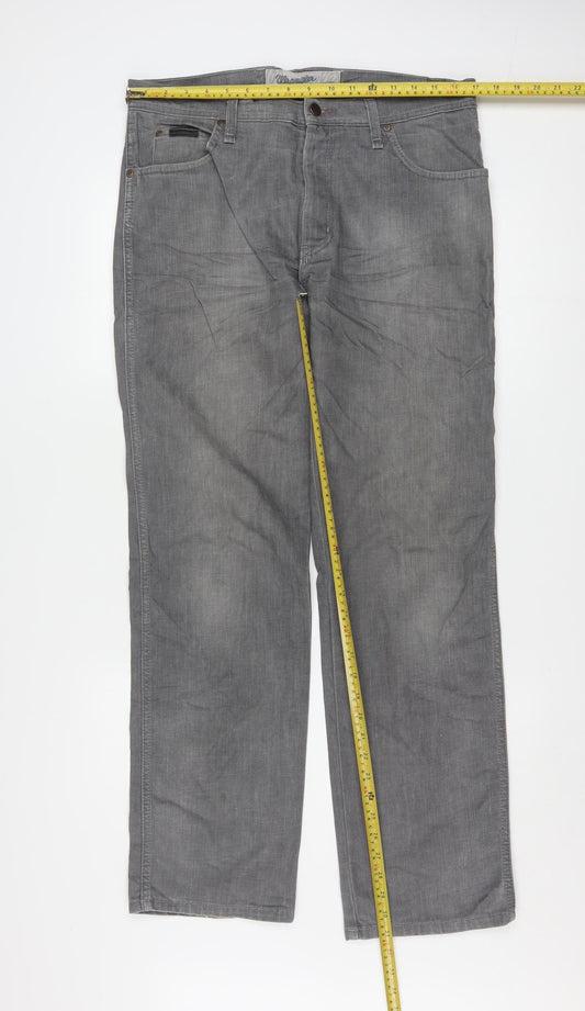 Wrangler Men's Grey Texas Regular Fit Straight Jeans W34 L32
