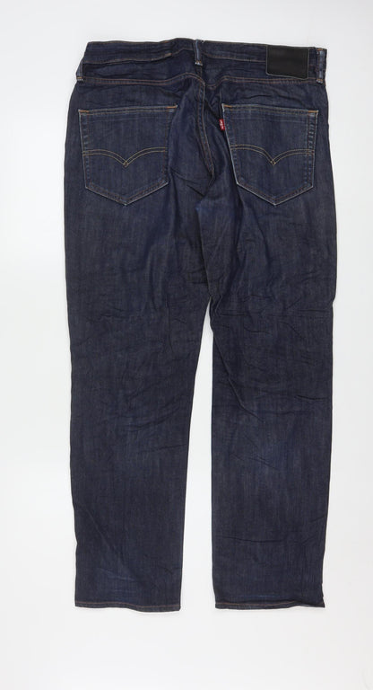 Levi's Men's Blue 34W 30L Straight Fit Denim Jeans