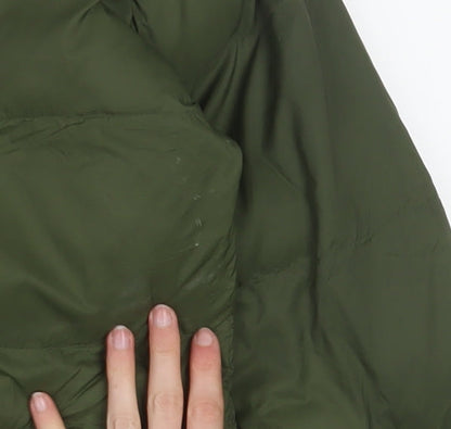Napapijri Men's Green Puffer Jacket S Winter Full Zip Warm Coat