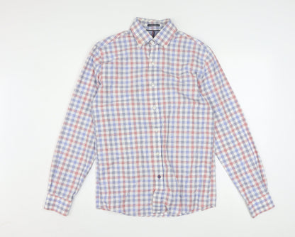Tommy Hilfiger Men's Multicoloured Slim Fit Long Sleeve Check Shirt 14.5