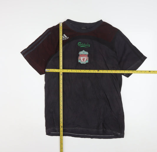 Adidas Liverpool FC Black Cotton Men’s Medium Vintage Football T-Shirt