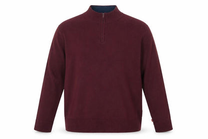 Levi's Men's Red 2XL Half Zip High Neck Cotton Jumper