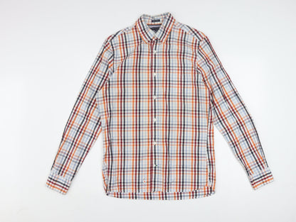 Tommy Hilfiger Men's Multicoloured Check Button-Up Shirt XS Slim Fit