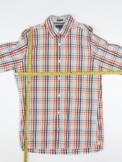 Tommy Hilfiger Men's Multicoloured Check Button-Up Shirt XS Slim Fit