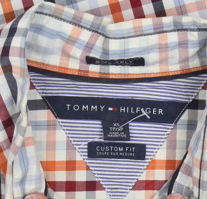 Tommy Hilfiger Men's Multicoloured Check Button-Up Shirt XS Slim Fit