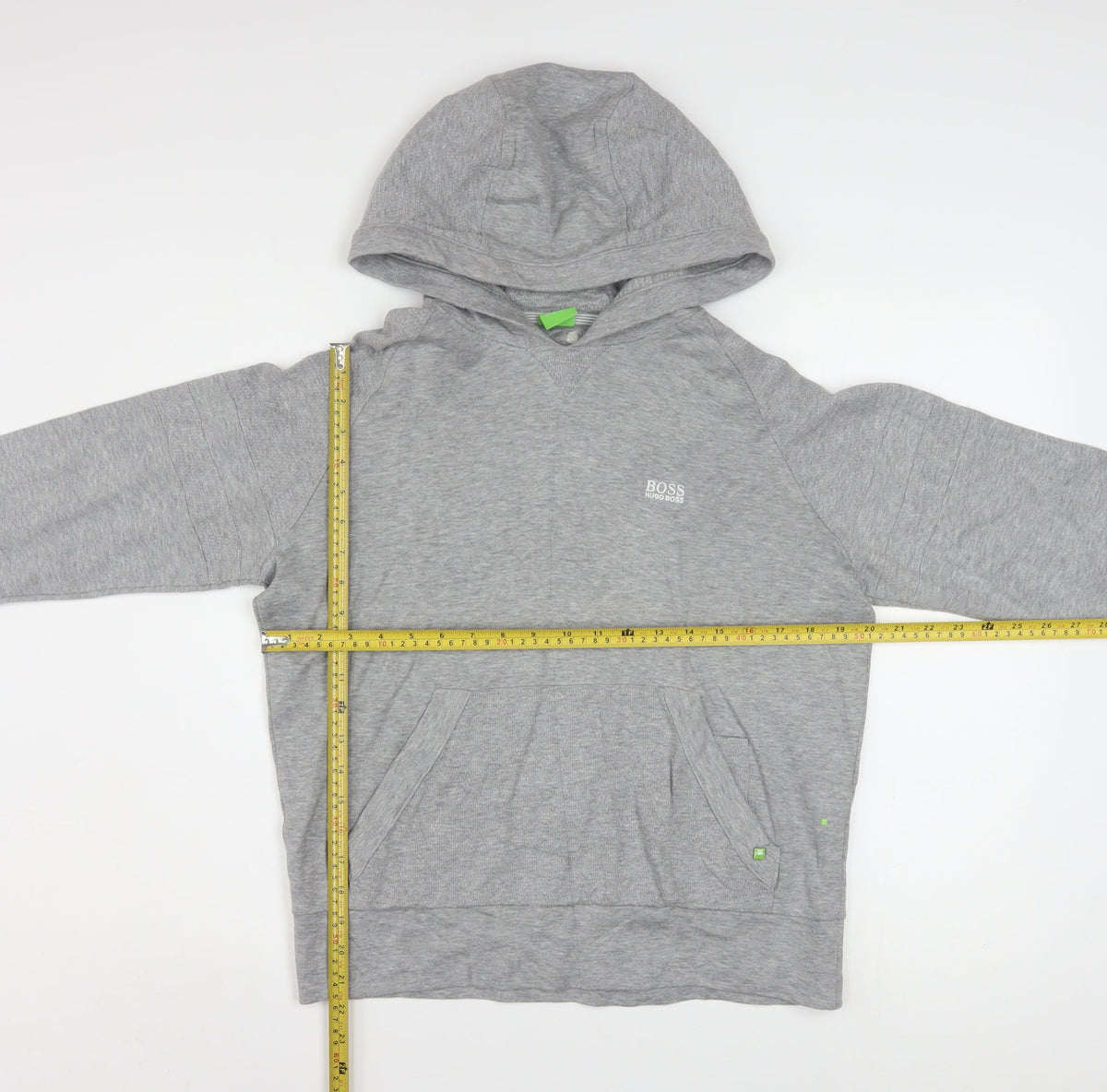 Hugo Boss Men's Grey Pullover Hoodie Small Regular Fit