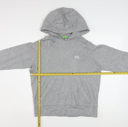 Hugo Boss Men's Grey Pullover Hoodie Small Regular Fit