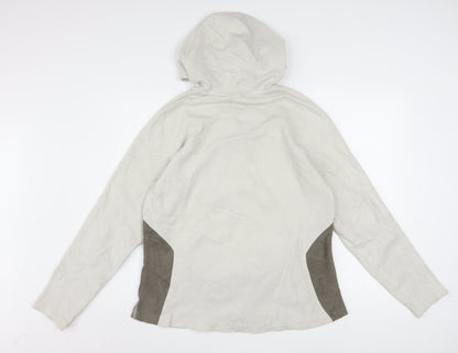 The North Face Womens Beige Fleece 1/2 Zip Hooded Pullover XL