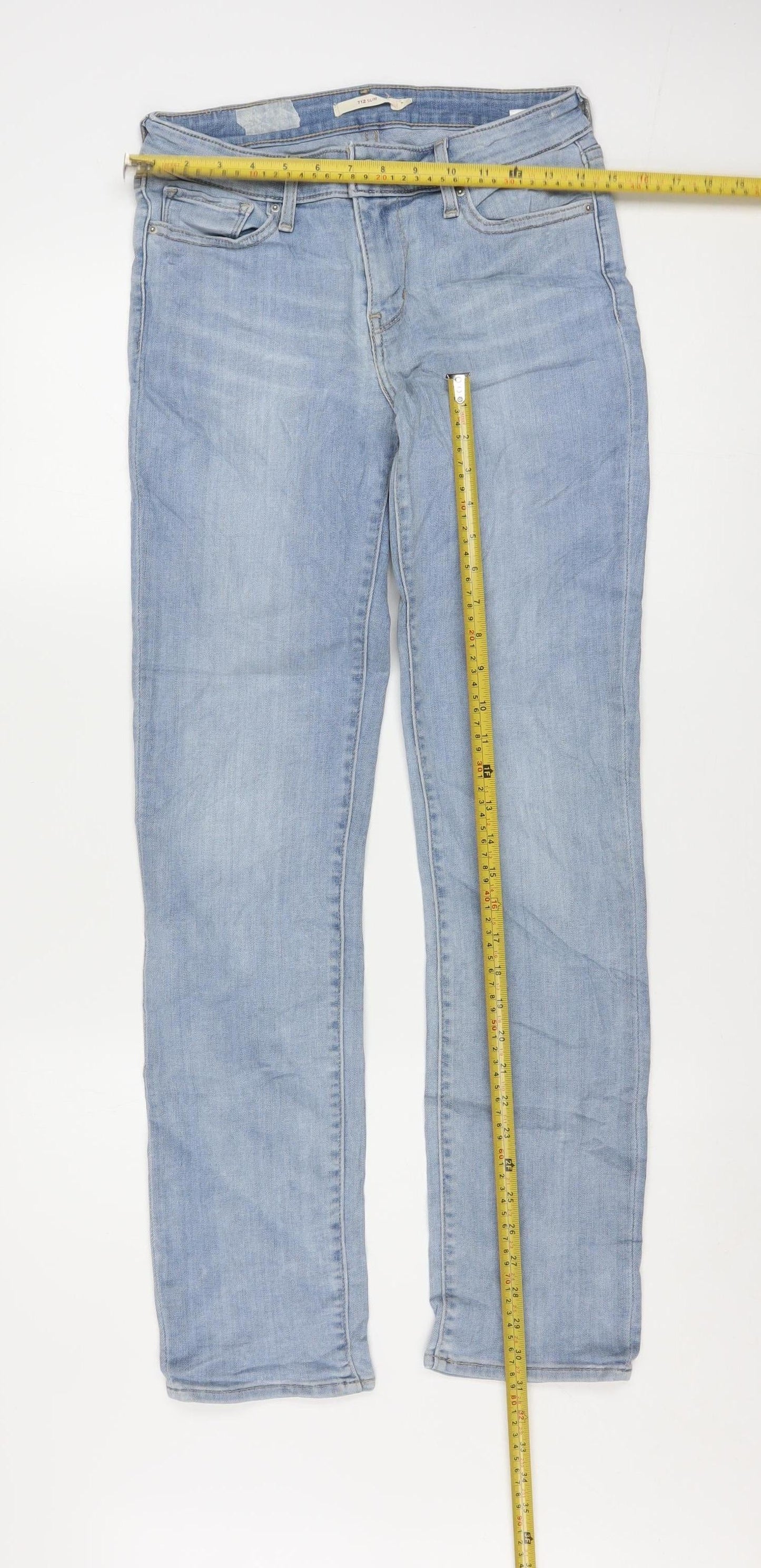 Levi Strauss Women Blue 712 Slim Straight Jeans Size 29