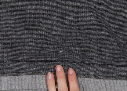 Hugo Boss Men's Grey Cotton Henley Jumper XL Long Sleeve Regular Fit