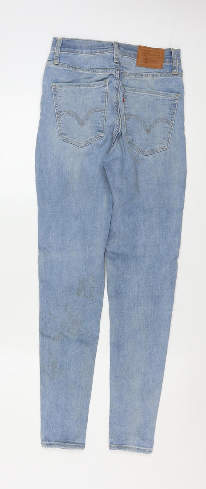 Levi's Women's Blue Mile High Super Skinny Jeans Size 25 High Rise