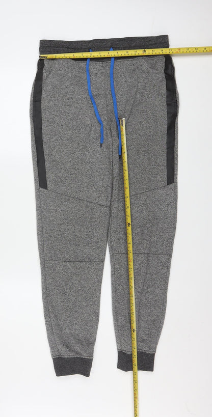 CARBON Men's Grey Jogger Trousers Size S Comfortable Activewear