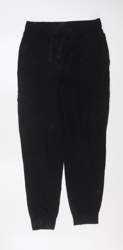 FILA Mens Black Jogger Trousers Size M Regular Fit Cotton Blend