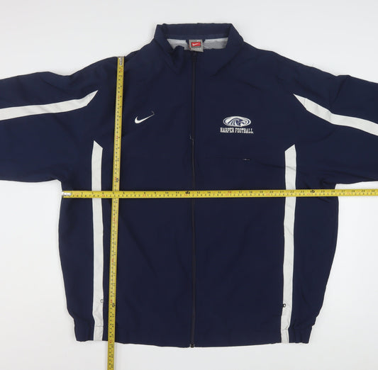 Nike Men's Blue XL Windbreaker Jacket Harper Football