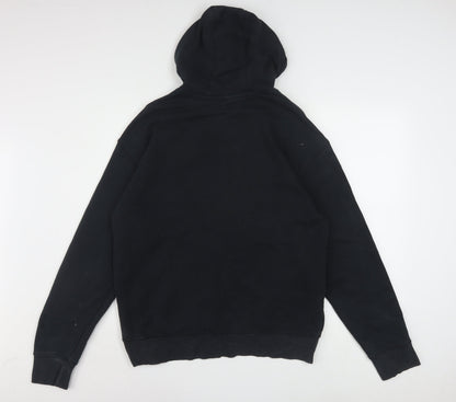 New Balance Men's Black Pullover Hoodie Size S Logo Fleece Sweatshirt