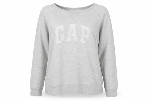Gap Womens Grey XXL Pullover Sweatshirt Crew Neck Long Sleeve